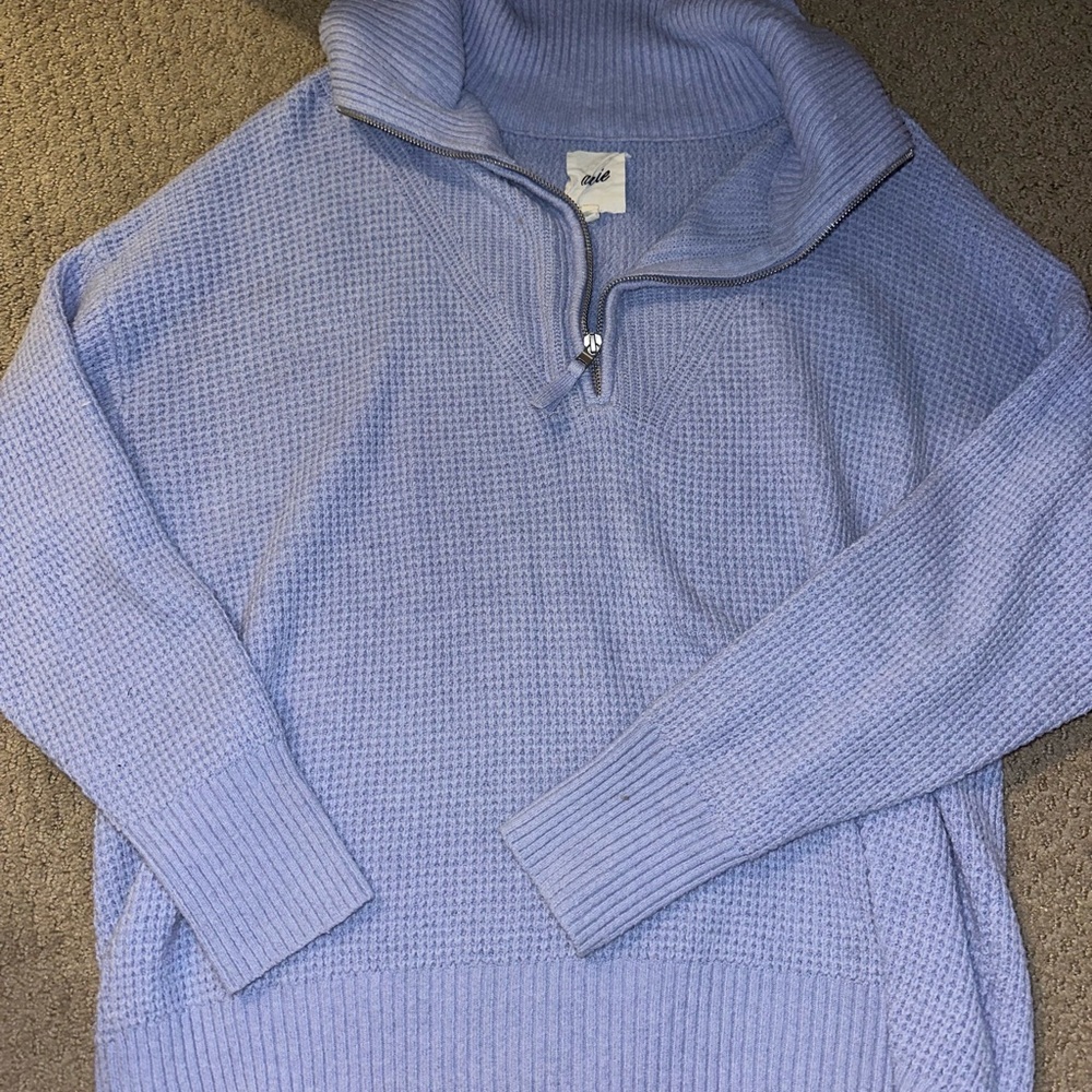Aerie Light Blue Zip Sweater